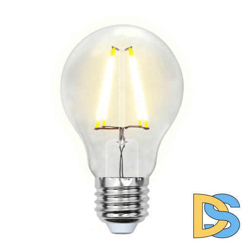 Лампа светодиодная филаментная Uniel E27 8W 3000K груша прозрачная LED-A60-8W/WW/E27/CL GLA01TR Набор из 5штук UL-00008080
