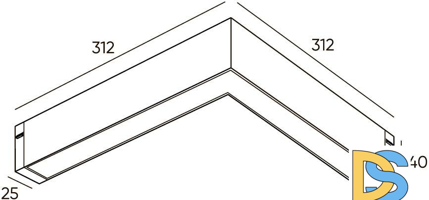 Трековый светодиодный светильник Denkirs Smart Linear DK8014-BK