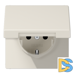 Розетка 2K+З с крышкой Jung LS1520KL