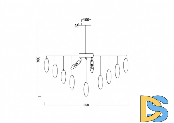 Люстра на штанге Freya Porto FR5104PL-08N