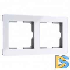 Рамка на 2 поста Acrylic белый W0022701