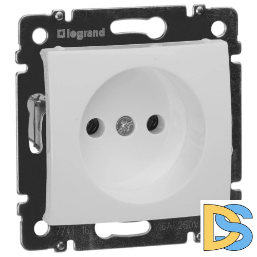 Розетка 2К Legrand Valena 16A 250V б/з винтовой зажим белая 774416