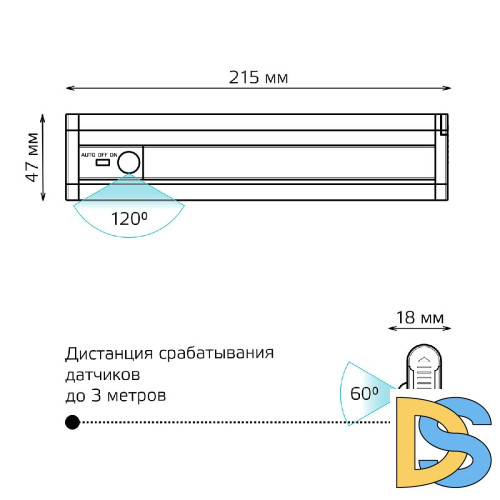 Настенный светодиодный светильник Gauss CL003