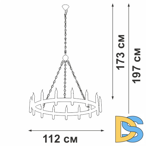 Подвесная люстра Vitaluce V1871-7/15