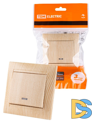 Выключатель одноклавишный с подсветкой Лама TDM Electric SQ1815-0304