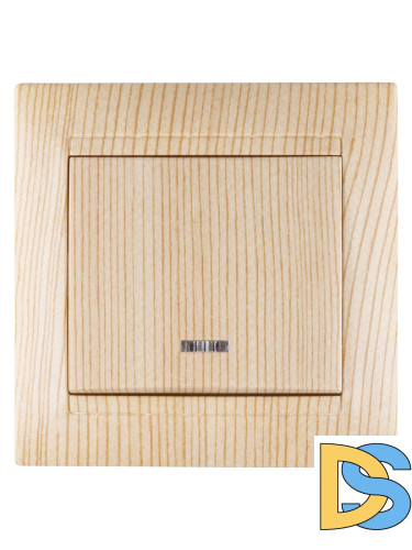 Выключатель одноклавишный с подсветкой Лама TDM Electric SQ1815-0304