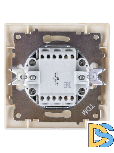 Выключатель одноклавишный с подсветкой Лама TDM Electric SQ1815-0304
