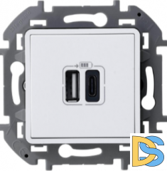 Розетка Legrand Inspiria USB 2-я белый, 673760