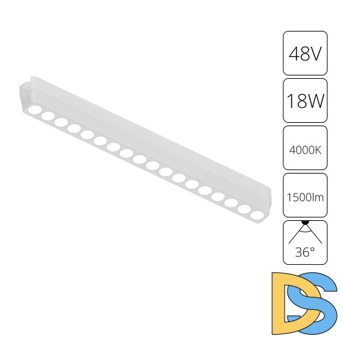 Трековый магнитный светильник Arte Lamp Rapid A6169PL-1WH