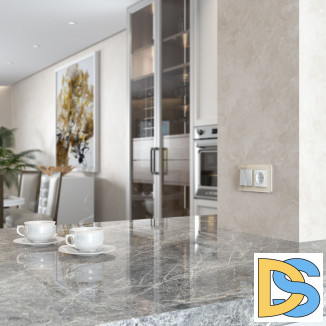 Рамка на 2 поста (молочный, стекло) W0021141