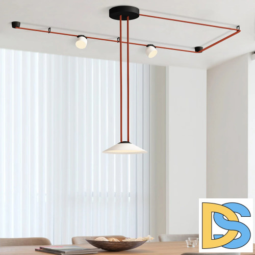 Трековый однофазный светильник Denkirs Belty spot DK5542-WH+BK