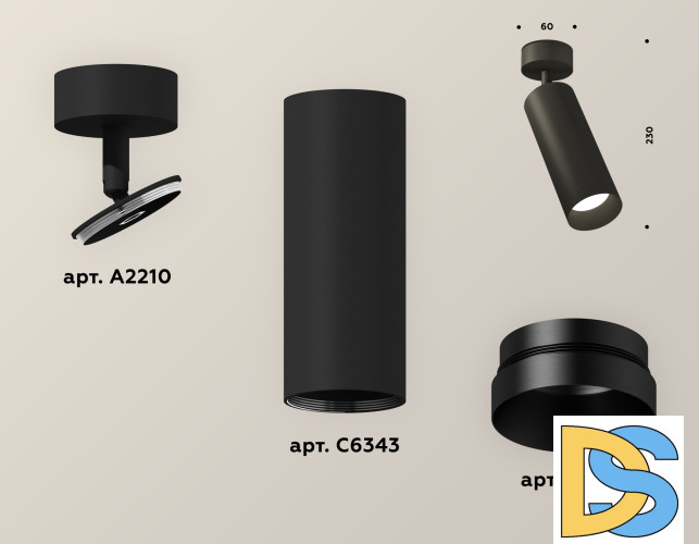 Накладной поворотный светильник Ambrella Light Techno XM6343002 (A2210, C6343, N6131)