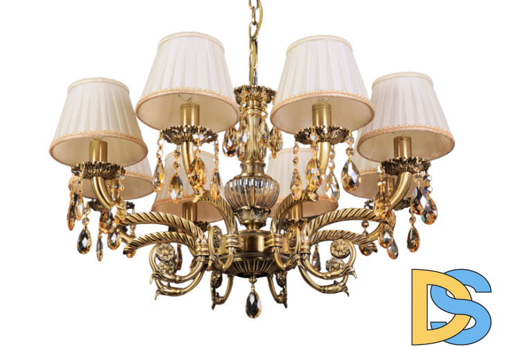 Подвесная люстра Abrasax Sylvia L.8110-8BR CRISTAL-SHADE