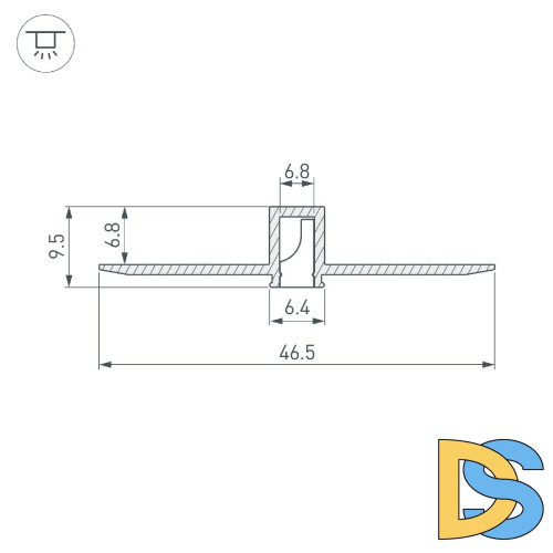Алюминиевый профиль Arlight LINIA7-FANTOM-2000 ANOD 052377