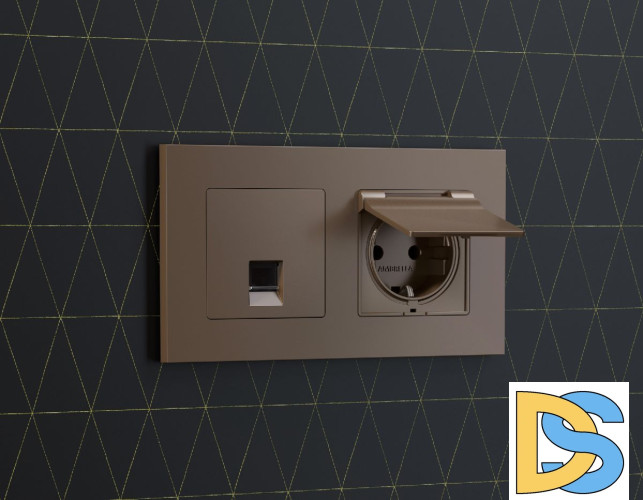 Рамка двухместная Ambrella Volt Qubi AF250632