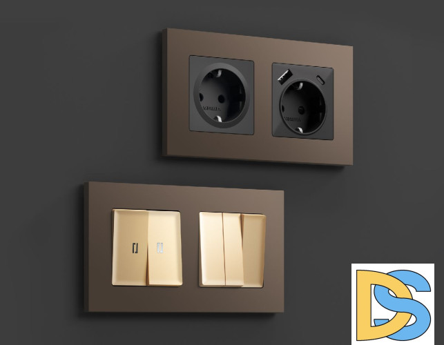 Рамка двухместная Ambrella Volt Qubi AF250632