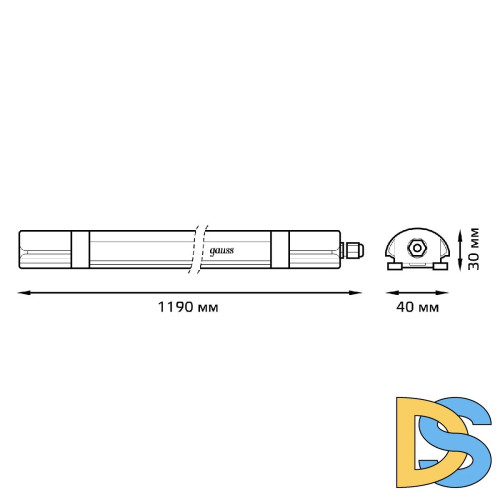 Накладной светодиодный светильник Gauss 143425236