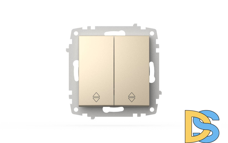 Переключатель двухклавишный проходной ELBI Zena Vega 609-012500-211