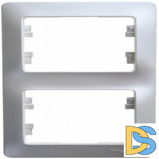 Рамка 2-ая (двойная) вертикальная, Перламутр, серия Glossa, Schneider Electric