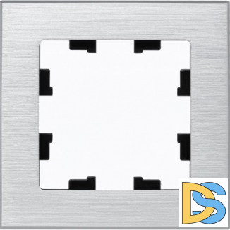 Рамка 1-ая (одинарная), Металл Серебро, серия Atlas Design Nature, Schneider Electric