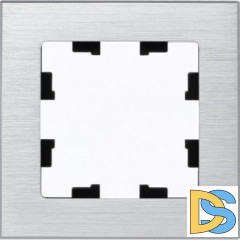 Рамка 1-ая (одинарная), Металл Серебро, серия Atlas Design Nature, Schneider Electric