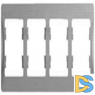 Рамка 4-ая (четверная), Алюминий, серия Glossa, Schneider Electric