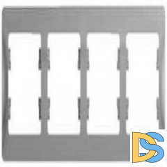 Рамка 4-ая (четверная), Алюминий, серия Glossa, Schneider Electric