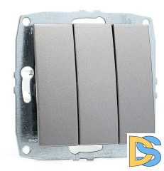 Выключатель трехклавишный Mono Electric Despina-Larissa 10А 250В антрацит 500-002422-114