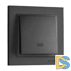 Выключатель одноклавишный перекресный Mono Electric Despina 10А 250В графит 102-202025-112