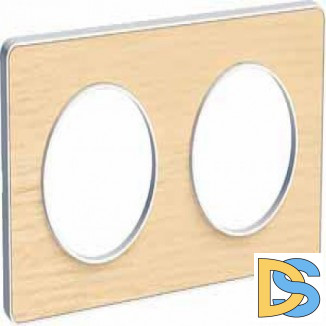 Рамка 2-ая (двойная), Дерево Бук, серия Odace, Schneider Electric