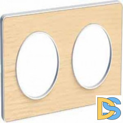 Рамка 2-ая (двойная), Дерево Бук, серия Odace, Schneider Electric