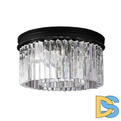 Потолочная люстра Delight Collection 1920s Odeon KR0387C-6B/P black/clear
