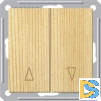 Выключатель для жалюзи (рольставней) с фиксацией, Сосна (пластик), серия Wessen 59, Schneider Electric