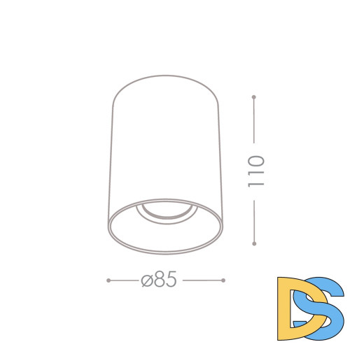 Потолочный светильник Kanlux Riti GU10 W/G 27570