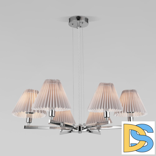 Подвесная люстра Eurosvet Peony 60136/6 хром/серый