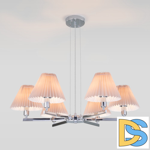 Подвесная люстра Eurosvet Peony 60136/6 хром/серый