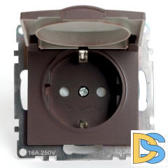 Розетка 1-местная с защитной шторкой Stekker Катрин GLS16-7112-04 49029