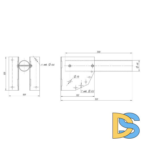 Кронштейн для уличного светильника Эра SPP-AC2-0-500-048 Б0057534