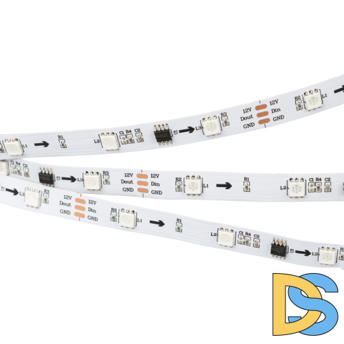 Светодиодная лента Arlight SPI-B30-10mm 12V RGB-PX3 (7.2W/m, IP20, 5060, 5m) 026368(2)