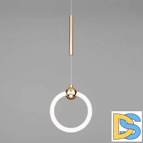 Подвесной светодиодный светильник Eurosvet Rim 90165/1 золото