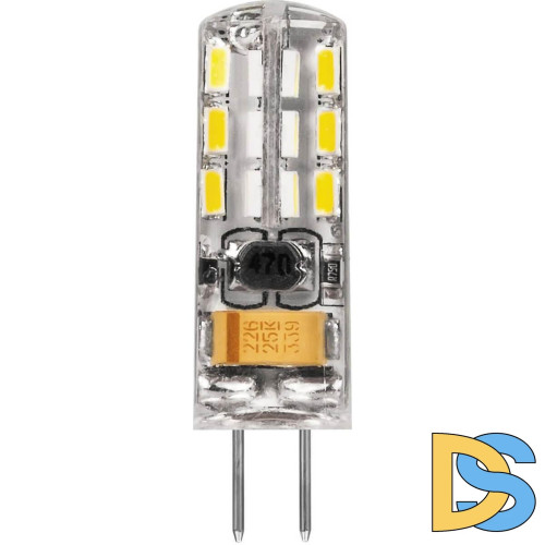 Лампа светодиодная Feron G4 2W 2700K Прямосторонняя Матовая LB-420 25858