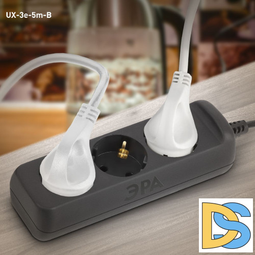 Удлинитель электрический Эра UX-3e-5m-B Б0057723