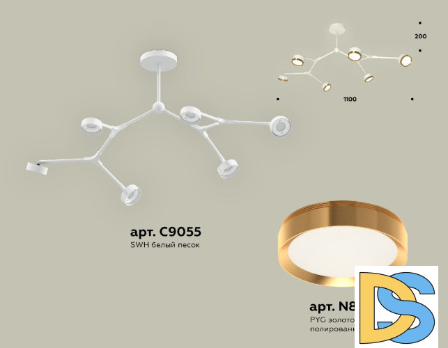Люстра на штанге Ambrella Light Traditional (C9055, N8124) XB9055152