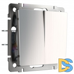 Выключатель двухклавишный (глянцевый никель) W1120002