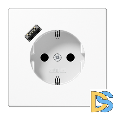 Розетка 2K+З USB Typ A Jung LS1520-18AWW
