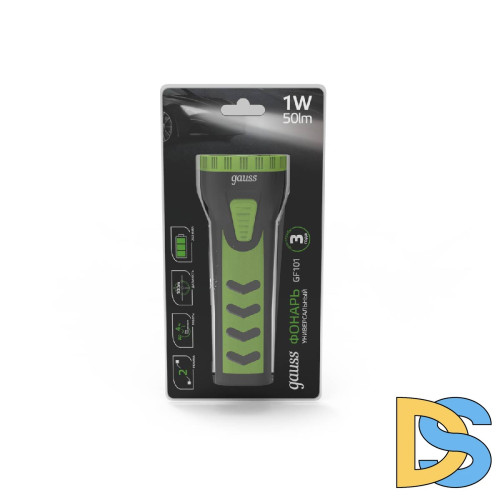 Ручной светодиодный фонарь Gauss аккумуляторный 128х48 50 лм GF101