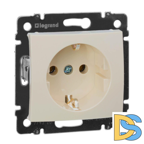 Розетка 2К+3 Legrand Valena 16A 250V с/з винтовой зажим слоновая кость 774320
