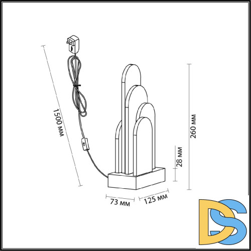 Настольная лампа Odeon Light Foros Hightech 5438/12TL