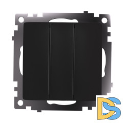 Выключатель трехклавишный Stekker GLS10-7108-05 Катрин 49172