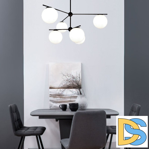 Люстра на штанге Eurosvet Marbella 60147/6 черный a063852